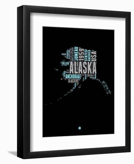 Alaska Word Cloud 1-NaxArt-Framed Art Print