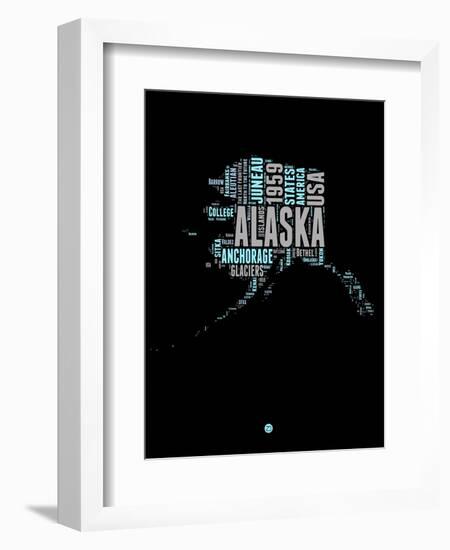 Alaska Word Cloud 1-NaxArt-Framed Art Print