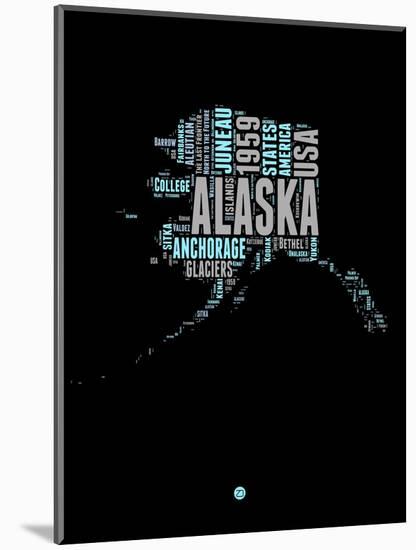 Alaska Word Cloud 1-NaxArt-Mounted Art Print