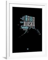 Alaska Word Cloud 1-NaxArt-Framed Art Print