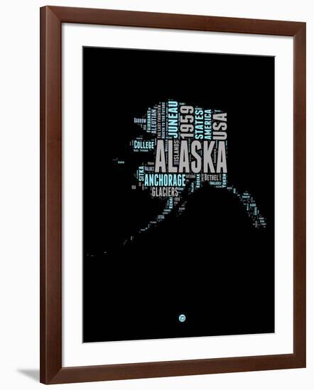 Alaska Word Cloud 1-NaxArt-Framed Art Print