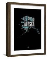 Alaska Word Cloud 1-NaxArt-Framed Art Print