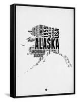 Alaska Word Cloud 2-NaxArt-Framed Stretched Canvas