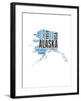 Alaska Word Cloud Map-NaxArt-Framed Art Print