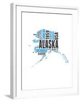 Alaska Word Cloud Map-NaxArt-Framed Art Print