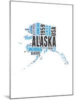 Alaska Word Cloud Map-NaxArt-Mounted Art Print