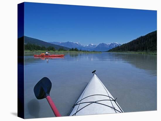 Alaska, Wrangell-St Elias National Park and Preserve, Kayaking in Moose Valley, USA-John Warburton-lee-Stretched Canvas