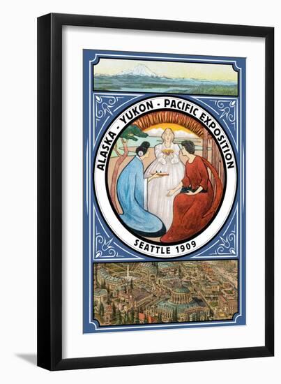 Alaska-Yukon-Pacific 1909 Exposition - Seattle, WA-Lantern Press-Framed Art Print