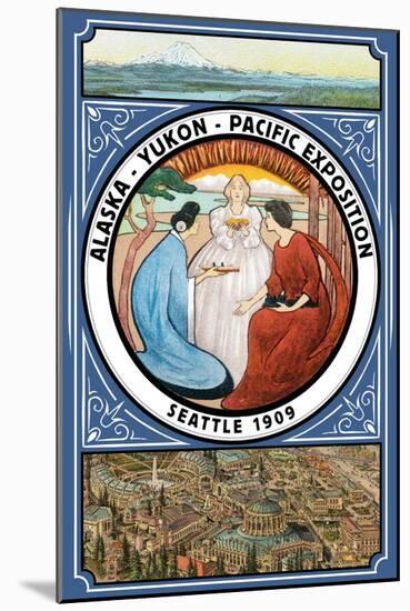 Alaska-Yukon-Pacific 1909 Exposition - Seattle, WA-Lantern Press-Mounted Art Print