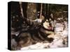 Alaskan Malamute Dog in Woodland, USA-Lynn M. Stone-Stretched Canvas