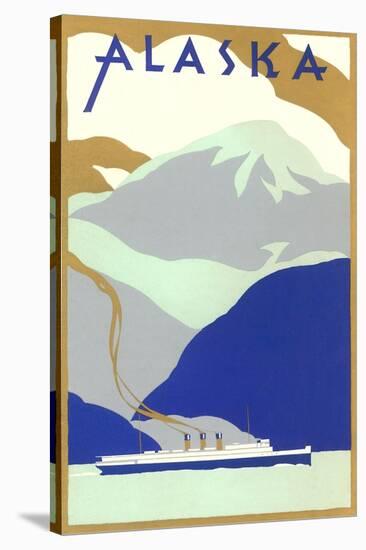Alaskan Scene, Poster Style-null-Stretched Canvas