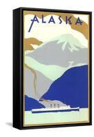 Alaskan Scene, Poster Style-null-Framed Stretched Canvas