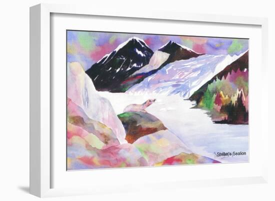 Alaskan sea lion-Neela Pushparaj-Framed Giclee Print