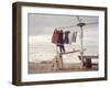 Alaskan Woman Hanging Her Laundry to Dry Along the Edge of an Ice Sheet-Ralph Crane-Framed Photographic Print