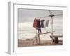 Alaskan Woman Hanging Her Laundry to Dry Along the Edge of an Ice Sheet-Ralph Crane-Framed Photographic Print