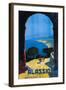 Alassio, Italy - West Italian Riviera Travel Poster - Alassio, Italy-Lantern Press-Framed Art Print