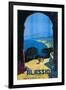 Alassio, Italy - West Italian Riviera Travel Poster - Alassio, Italy-Lantern Press-Framed Art Print