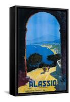 Alassio, Italy - West Italian Riviera Travel Poster - Alassio, Italy-Lantern Press-Framed Stretched Canvas