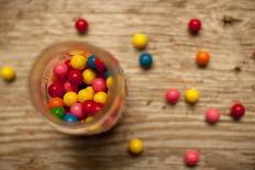 Bubble Gum Balls and Teeth Candy in Mason Jars-Alastair Macpherson-Photographic Print