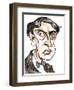 Alban Berg - colour caricature-Neale Osborne-Framed Giclee Print