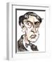 Alban Berg - colour caricature-Neale Osborne-Framed Giclee Print