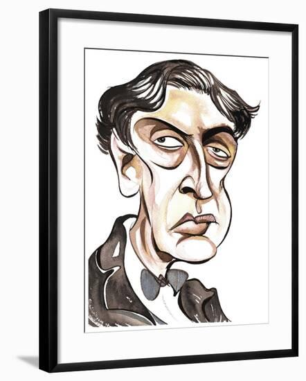 Alban Berg - colour caricature-Neale Osborne-Framed Giclee Print