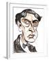 Alban Berg - colour caricature-Neale Osborne-Framed Giclee Print