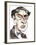 Alban Berg - colour caricature-Neale Osborne-Framed Giclee Print