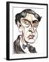 Alban Berg - colour caricature-Neale Osborne-Framed Giclee Print