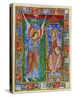 Albani Psalter, Annunciation, 1121-1146-Romanesque-Stretched Canvas