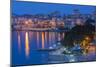 Albania, Albanian Riviera, Saranda, Hotels Along the Ionian Sea, Dawn-Walter Bibikow-Mounted Photographic Print