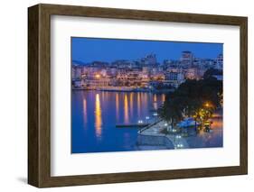 Albania, Albanian Riviera, Saranda, Hotels Along the Ionian Sea, Dawn-Walter Bibikow-Framed Photographic Print