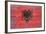 Albania Country Flag - Barnwood Painting-Lantern Press-Framed Art Print