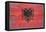 Albania Country Flag - Barnwood Painting-Lantern Press-Framed Stretched Canvas