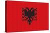 Albania Country Flag - Letterpress-Lantern Press-Stretched Canvas