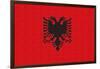 Albania Country Flag - Letterpress-Lantern Press-Framed Art Print