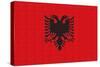 Albania Country Flag - Letterpress-Lantern Press-Stretched Canvas