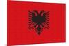 Albania Country Flag - Letterpress-Lantern Press-Mounted Premium Giclee Print