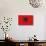 Albania Country Flag - Letterpress-Lantern Press-Mounted Art Print displayed on a wall