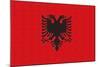 Albania Country Flag - Letterpress-Lantern Press-Mounted Art Print