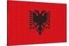 Albania Country Flag - Letterpress-Lantern Press-Stretched Canvas