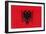 Albania Flag Design with Wood Patterning - Flags of the World Series-Philippe Hugonnard-Framed Art Print