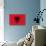 Albania Flag Design with Wood Patterning - Flags of the World Series-Philippe Hugonnard-Art Print displayed on a wall