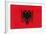 Albania Flag Design with Wood Patterning - Flags of the World Series-Philippe Hugonnard-Framed Art Print