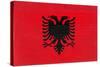 Albania Flag Design with Wood Patterning - Flags of the World Series-Philippe Hugonnard-Stretched Canvas