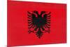 Albania Flag Design with Wood Patterning - Flags of the World Series-Philippe Hugonnard-Mounted Art Print