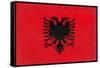 Albania Flag Design with Wood Patterning - Flags of the World Series-Philippe Hugonnard-Framed Stretched Canvas