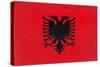 Albania Flag Design with Wood Patterning - Flags of the World Series-Philippe Hugonnard-Stretched Canvas