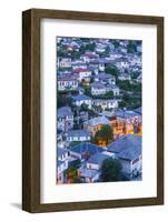 Albania, Gjirokastra, Elevated View of Ottoman-Era Houses, Dawn-Walter Bibikow-Framed Photographic Print