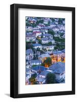 Albania, Gjirokastra, Elevated View of Ottoman-Era Houses, Dawn-Walter Bibikow-Framed Photographic Print